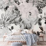 Artgeist Foto tapeta - Sentimental Garden (Black and White) 150x105 Slike