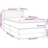  Box spring postelja z vzmetnico temno rjava 100x200 cm blago, (20725551) | Shoptok.si
