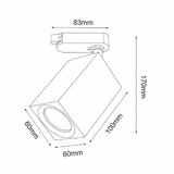 Bb Link šinski reflektor TL21426 1xGU10 crni monofazni | ePonuda.com
