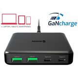 Swissten punjač GaN 2x USB-C + 2x USB-A, 45W PowerDelivery, crni | shoptok.hr