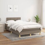 The Living Store Box spring postelja z vzmetnico taupe 120x200 cm blago - Box Spring Postelja, (21513940) | Shoptok.si