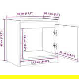 vidaXL Nočna omarica 2 kosa medeno rjava 40x30,5x40 cm trdna borovina | Shoptok.si