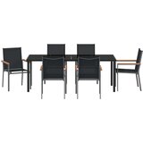  Vrtni set za objed 7 pcs Crna Čelik s prahom | Eponuda.com