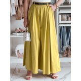 DStreet Spódnico-spodnie z paskiem FLOWES musztardowe | Shoptok.si