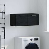 vidaXL Ormar za Zid Crni hrast 80 x 36.5 x 35 cm Konstruirano drvo Cijene