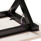  Blagovaonski stol X-oblika 160x80x75 5 cm od borovine i željeza | shoptok.hr