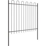  Ograda za vrt s vrhom u obliku luka siva 3 4x1 5 m čelik | shoptok.hr