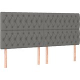  LED uzglavlje tamnosivo 200x7x118/128 cm od tkanine | shoptok.hr