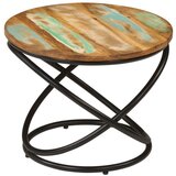 vidaXL Klubska mizica Ø50x40 cm trden predelan les in jeklo, (21242686) | Shoptok.si