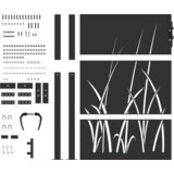 vidaXL Vrtna vrata Črna 105 x 125 cm Jeklo s prašnim premazom | Shoptok.si