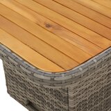  Vrtni stol sivi 90 x 55 x 71 cm od poliratana i bagremovog drva | shoptok.hr