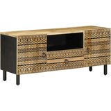 vidaXL TV omarica črna 105x33,5x46 cm masivni neobdelan les Mango Cene