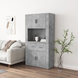 The Living Store Visoka omara betonsko siva inženirski les - Visoka Omara, (21429289) | Shoptok.si