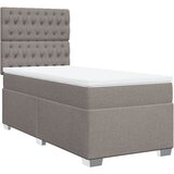 vidaXL Box spring postelja z vzmetnico taupe 100x200 cm blago | Shoptok.si
