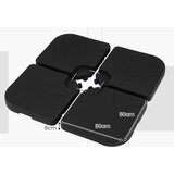 Vrt Podstavek za senčnik 60 l / 68 kg, polnjenje z vodo ali peskom, črn, 50 x 50 cm | Shoptok.si