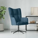  Stolica za opuštanje plava baršunasta | shoptok.hr