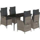  5-dijelni vrtni blagovaonski set sivi od poliratana | shoptok.hr
