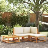  The Living Store Vrtna sedežna garnitura 4-delna z blazinami trden akacijev les - Vrtna Sedežna Garnitura, (21479412) | Shoptok.si