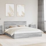 Krevet s od storage Siva Sonoma 180 x 200 cm Konstruirano drvo | shoptok.hr