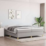  Box spring posteljni okvir svetlo siv 200x200 cm blago, (20735073) Cene