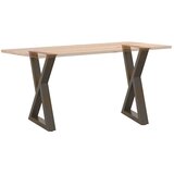  Noge jedilne mize 2 kosa Naravno jeklo 50x(72-73,3) cm Jeklo, (21828619) | Shoptok.si
