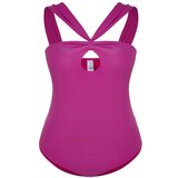 Trendyol Curve Plus Size Swimsuit - Purple - Textured | shoptok.hr