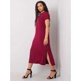 BASIC Feel Good Dress-RV-SK-6637.13X-burgundy | Shoptok.si