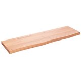  Kupaonska radna ploča svjetlosmeđa 100x30x(2-4) cm masivno drvo | shoptok.hr