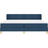  s opruga kutije s uzglavljem Plava 200 x 200 cm tkanina | shoptok.hr