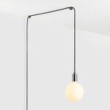 Tala Črna/v sijajno srebrni barvi viseča svetilka ø 4 cm Plug & Play – | Shoptok.si