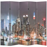 vidaXL Sklopiva sobna pregrada sa slikom New Yorka noću 200 x 170 cm Cijene