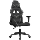 Masažni gaming stol črno in siva umetno usnje, (21377882)