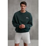 Grimelange Ernest Men's Soft Fabric Oversize Fit Round Neck Printed Sweatshir | Shoptok.si