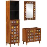  Set namještaja za kupaonicu Zidne 3 pcs Orah Čvrsto drvo manga | shoptok.hr