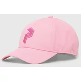 Peak Performance Bombažna bejzbolska kapa roza barva