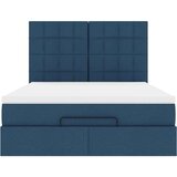  Otomanski krevet s madracem i LED plavi 140x190 cm tkanine | shoptok.hr