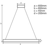  LED prigušiva luster na sajli LED/70W/230V 3000-6500K + daljinski upravljač | Eponuda.com