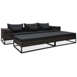The Living Store Vrtna sedežna garnitura z blazinami 5-delna poli ratan siva - Vrtni Kavč, (21477310) | Shoptok.si