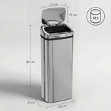  Automatska kanta za smeće od 50 l s senzorom pokreta vodootporna za ured spavaću sobu kuhinju nehrđajući čelik srebrna | shoptok.hr