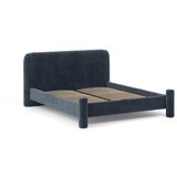 Micadoni Tamno plavi tapecirani bračni krevet s podnicom 180x200 cm Vera – | shoptok.hr