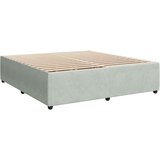  Krevet s oprugama i madracem svjetlosivi 200x200 cm baršunasti | shoptok.hr