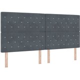  s opruga kutije Tamno siva 200 x 200 cm Baršun | shoptok.hr