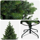  Umjetno božićno drvce s nogom 210 cm PVC i metal Zelena - Zelena 210 cm bez LED svjetala | shoptok.hr
