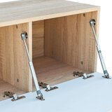 TV omarica 2 kosa iverna plošča 120x40x34 cm sijajno bela hrast | Shoptok.si
