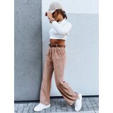 DStreet Spodnie damskie wide leg EMERALD kamelowe | Shoptok.si