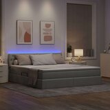  LED krevet za pohranu s madracem Svjetlosiva 180 x 200 cm | shoptok.hr