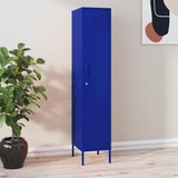 vidaXL omara s ključavnico mornarsko modra 35x46x180 cm jeklo | Shoptok.si
