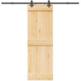  Klizna vrata NARVIK Prirodna i crna 70 x 210 cm (213,5 cm) | shoptok.hr