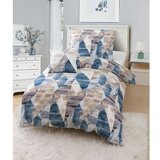 JAHU collections Plava/smeđa 3-dijelna posteljina za krevet za jednu osobu od mikrosatena 140x200 cm Eden – | shoptok.hr