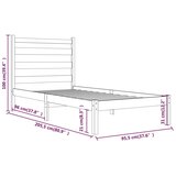  Posteljni okvir iz trdne borovine 90x200 cm, (20646980) | Shoptok.si